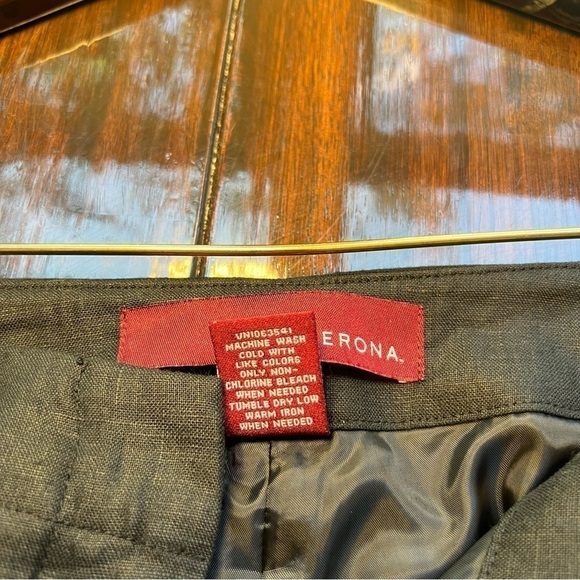 Merona Woman’s 100% Linen Mid Rise Pants Black Size 6 - Picture 11 of 12